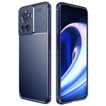 For OnePlus Ace Carbon Fiber Texture Shockproof TPU Phone Case(Blue)