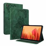 For Samsung Galaxy Tab A7 10.4 2020 SM-T500/T505 Butterfly Flower Embossed Leather Tablet Case(Green)