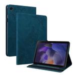 For Samsung Galaxy Tab A8 10.5 2021 Butterfly Flower Embossed Leather Tablet Case(Blue)