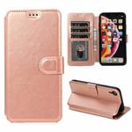 For iPhone XR Shockproof PU + TPU Leather Phone Case(Rose Gold)