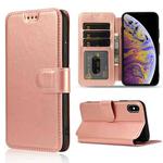 For iPhone XS Max Shockproof PU + TPU Leather Phone Case(Rose Gold)