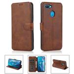 For OPPO A7 Shockproof PU + TPU Leather Phone Case(Brown)