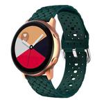 For Samsung Galaxy Watch4 40/44mm Weave Texture Silicone Watch Band(Dark Green)