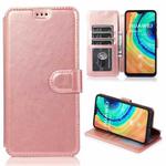 For Huawei Mate 30 Shockproof PU + TPU Leather Phone Case(Rose Gold)