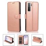 For Huawei nova 7 SE Shockproof PU + TPU Leather Phone Case(Rose Gold)