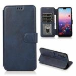 For Huawei P20 Pro Shockproof PU + TPU Leather Phone Case(Blue)