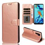 For Huawei P30 Pro Shockproof PU + TPU Leather Phone Case(Rose Gold)