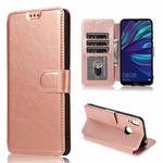 For Huawei Y7 2019 Shockproof PU + TPU Leather Phone Case(Rose Gold)