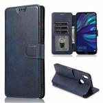 For Huawei Y7 2019 Shockproof PU + TPU Leather Phone Case(Blue)