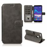 For Huawei Y9 2018 Shockproof PU + TPU Leather Phone Case(Black)