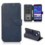For Huawei Y9 2018 Shockproof PU + TPU Leather Phone Case(Blue)