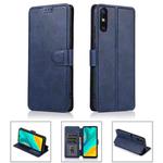 For Huawei Enjoy 10e Shockproof PU + TPU Leather Phone Case(Blue)