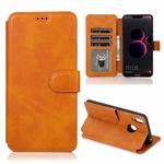For Honor 8C Shockproof PU + TPU Leather Phone Case(Khaki)
