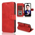 For Honor 10 Shockproof PU + TPU Leather Phone Case(Red)