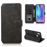 For Honor 10 Lite Shockproof PU + TPU Leather Phone Case(Black)