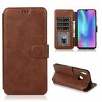 For Honor 10 Lite Shockproof PU + TPU Leather Phone Case(Brown)