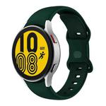 For Samsung Galaxy Watch4 Classic 42mm / Watch4 40mm Butterfly Buckle Silicone Watch Band(Green)