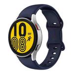 For Samsung Galaxy Watch4 Classic 42mm / Watch4 40mm Butterfly Buckle Silicone Watch Band(Dark Blue)