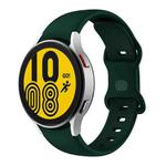 For Samsung Galaxy Watch4 Classic 46mm / Watch4 44mm Butterfly Buckle Silicone Watch Band(Green)