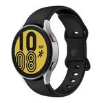 For Samsung Galaxy Watch4 Classic 46mm / Watch4 44mm Butterfly Buckle Silicone Watch Band(Black)