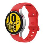 For Samsung Galaxy Watch4 Classic 46mm / Watch4 44mm Butterfly Buckle Silicone Watch Band(Red)