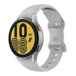 For Samsung Galaxy Watch4 Classic 46mm / Watch4 44mm Butterfly Buckle Silicone Watch Band(Grey)