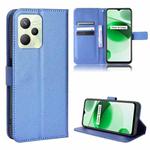 For OPPO Realme C35 Diamond Texture Leather Phone Case(Blue)