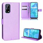 For OPPO Realme V5 5G / Q2 / 7 5G Diamond Texture Leather Phone Case(Purple)
