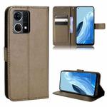 For OPPO Reno7 4G / F21 Pro Diamond Texture Leather Phone Case(Brown)