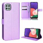 For Samsung Galaxy A22 5G Diamond Texture Leather Phone Case(Purple)