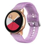 For Samsung Galaxy Watch4 40/44mm Silicone Watch Band(Purple Glitter)