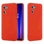 For OnePlus Nord CE 2 5G Pure Color Liquid Silicone Shockproof Full Coverage Phone Case(Red)