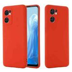 For OPPO Reno7 5G Global / Find X5 Lite Pure Color Liquid Silicone Shockproof Full Coverage Phone Case(Red)