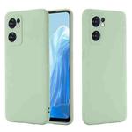 For OPPO Reno7 5G Global / Find X5 Lite Pure Color Liquid Silicone Shockproof Full Coverage Phone Case(Green)
