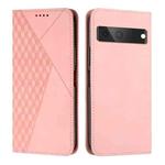 For Google Pixel 7 Diamond Splicing Skin Feel Magnetic Leather Phone Case(Rose Gold)