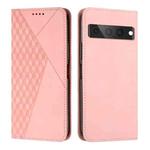 For Google Pixel 7 Pro Diamond Splicing Skin Feel Magnetic Leather Phone Case(Rose Gold)