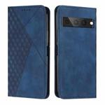 For Google Pixel 7 Pro Diamond Splicing Skin Feel Magnetic Leather Phone Case(Blue)