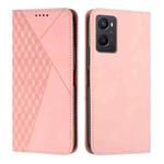 For OPPO A96 5G/Reno 7 Z/OnePlus Nord N20 5G Diamond Splicing Skin Feel Magnetic Leather Phone Case(Rose Gold)