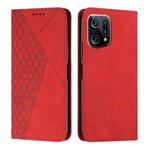 For OPPO Find X5 Diamond Splicing Skin Feel Magnetic Leather Phone Case(Red)