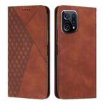 For OPPO Find X5 Diamond Splicing Skin Feel Magnetic Leather Phone Case(Brown)