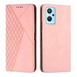 For OPPO Realme 9i/A36/A76/A96/K10 4G Diamond Splicing Skin Feel Magnetic Leather Phone Case(Rose Gold)