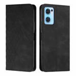 For OPPO Reno7 5G Global/ Find X5 Lite Diamond Splicing Skin Feel Magnetic Leather Phone Case(Black)