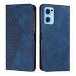For OPPO Reno7 5G Global/ Find X5 Lite Diamond Splicing Skin Feel Magnetic Leather Phone Case(Blue)