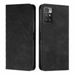 For Xiaomi Redmi 10 5G/Redmi Note 11E Diamond Splicing Skin Feel Magnetic Leather Phone Case(Black)
