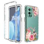 For OnePlus 9 Pro PC+TPU Transparent Painted Phone Case(Pink Rose)