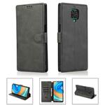 For Xiaomi Redmi Note 9 Pro Shockproof PU + TPU Leather Phone Case(Black)