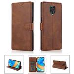 For Xiaomi Redmi Note 9 Pro Shockproof PU + TPU Leather Phone Case(Brown)