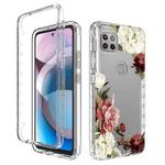 For Motorola One 5G Ace PC+TPU Transparent Painted Phone Case(Rose)