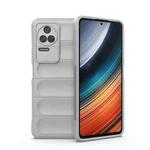 For Xiaomi Redmi K40S Magic Shield TPU + Flannel Phone Case(Grey)