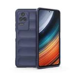 For Xiaomi Redmi K40S Magic Shield TPU + Flannel Phone Case(Dark Blue)